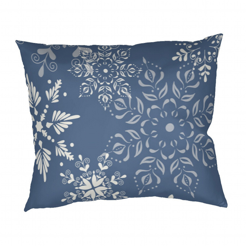 Dadka Povlak na polštář krep Snowflakes šedomodré Varianta: Povlak na polštář krep Snowflakes šedomodré 40x50 cm