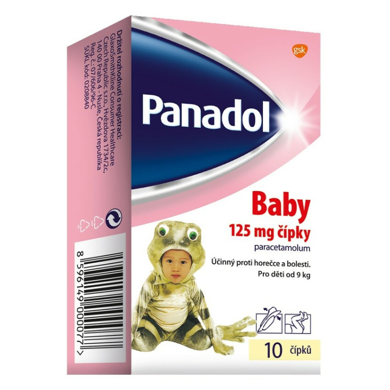 PANADOL BABY 125MG čípek 10
