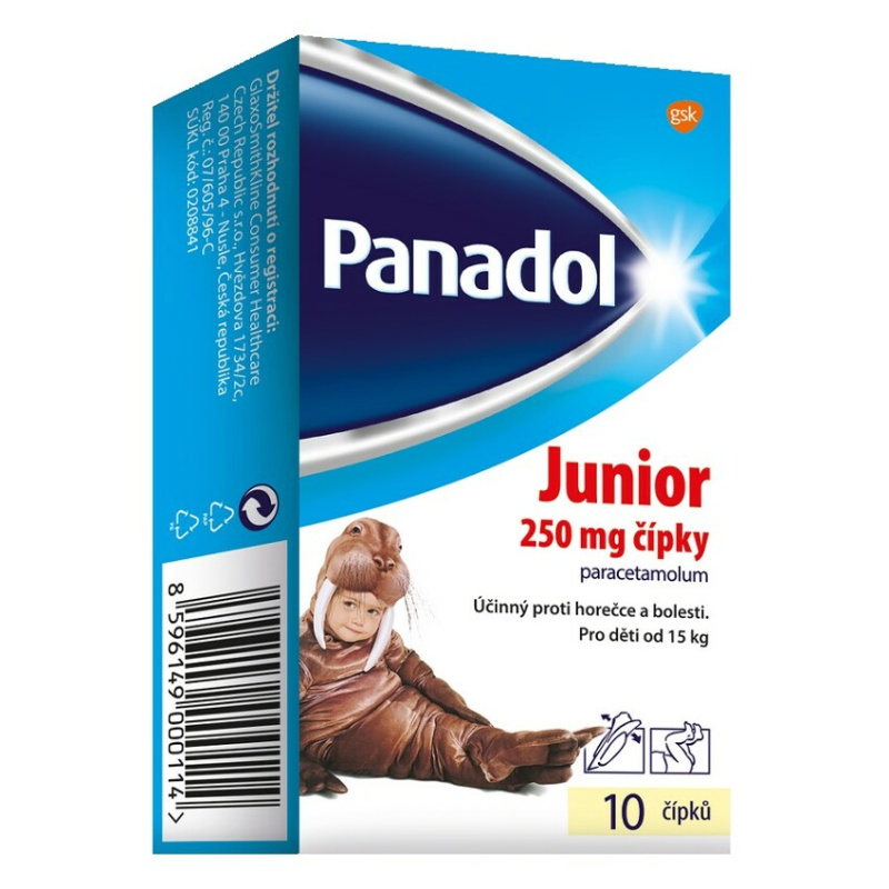 PANADOL JUNIOR 250MG čípek 10
