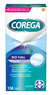 COREGA BIO Tabs Čistící tablety 136 ks