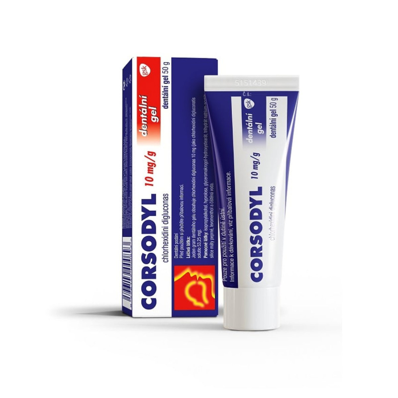 CORSODYL 10MG/G Dentální gel 1X50G