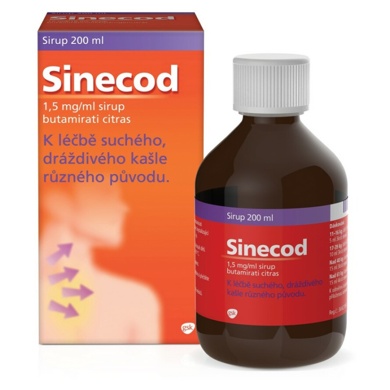 SINECOD 1,5MG/ML sirup 1X200ML