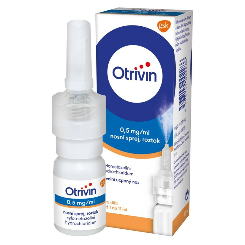OTRIVIN 0,5MG/ML Nosní sprej, roztok 1X10ML