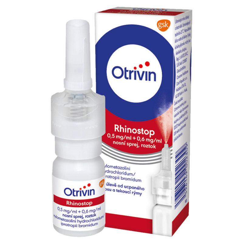 OTRIVIN RHINOSTOP 0,5MG/ML+0,6MG/ML Nosní sprej, roztok 1X10ML+PUMPA