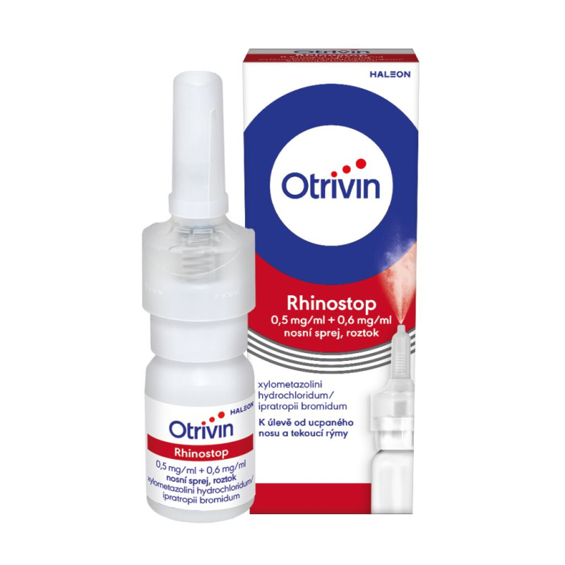 OTRIVIN RHINOSTOP 0,5MG/ML+0,6MG/ML Nosní sprej, roztok 1X10ML+PUMPA