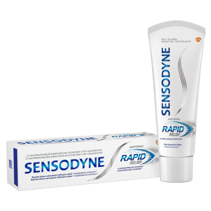 Sensodyne Rapid Whitening bělicí zubní pasta pro citlivé zuby 75 ml