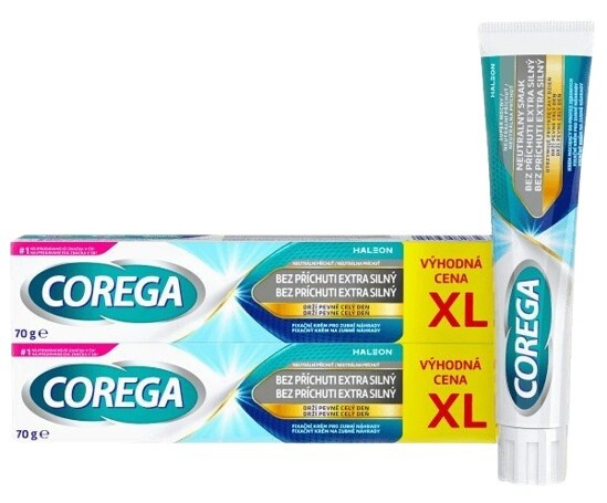 COREGA Extra silný fixační krém bez příchuti XL 2 x 70g