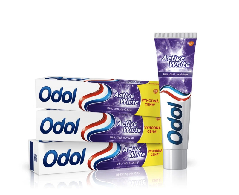 ODOL Zubní pasta Active White 3 x 125 ml