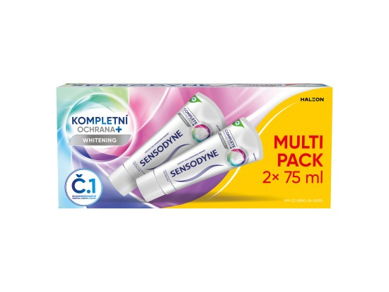 Sensodyne Kompletní ochrana + Whitening zubní pasta s fluoridem 2 x 75ml