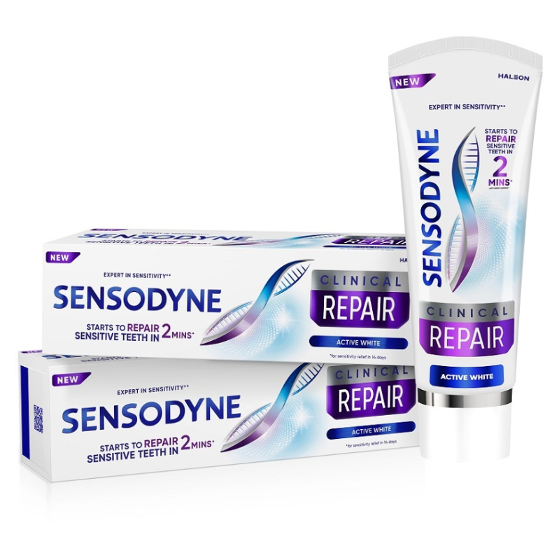 Sensodyne Clinical Repair Active White zubní pasta 2x75 ml
