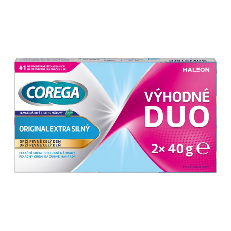 Corega Fixačný krém 2x40g Extra silný