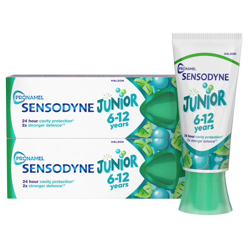 SENSODYNE Junior zubní pasta pro děti 6-12 let 2 x 50 ml