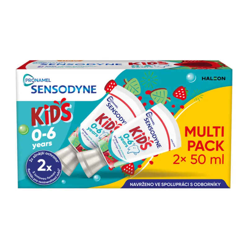 SENSODYNE Kids zubní pasta pro děti 0-6 let 2 x 50 ml