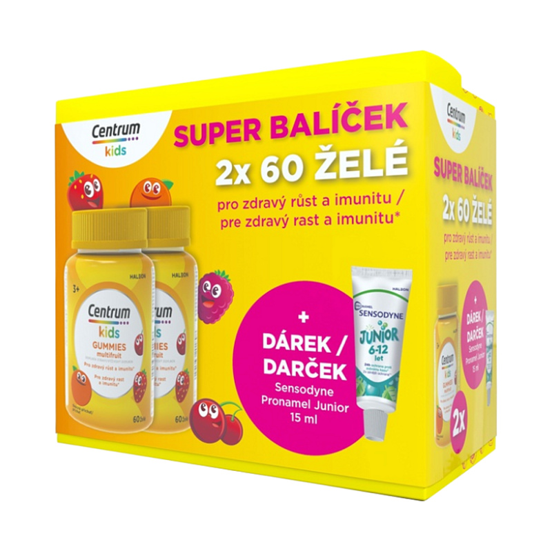 Centrum Kids Gummies multivitamín pro děti multifruit 60+60 ks