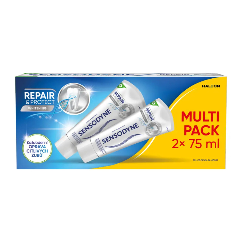 Sensodyne Repair & Protect Whitening zubní pasta s fluoridem 2 x 75 ml