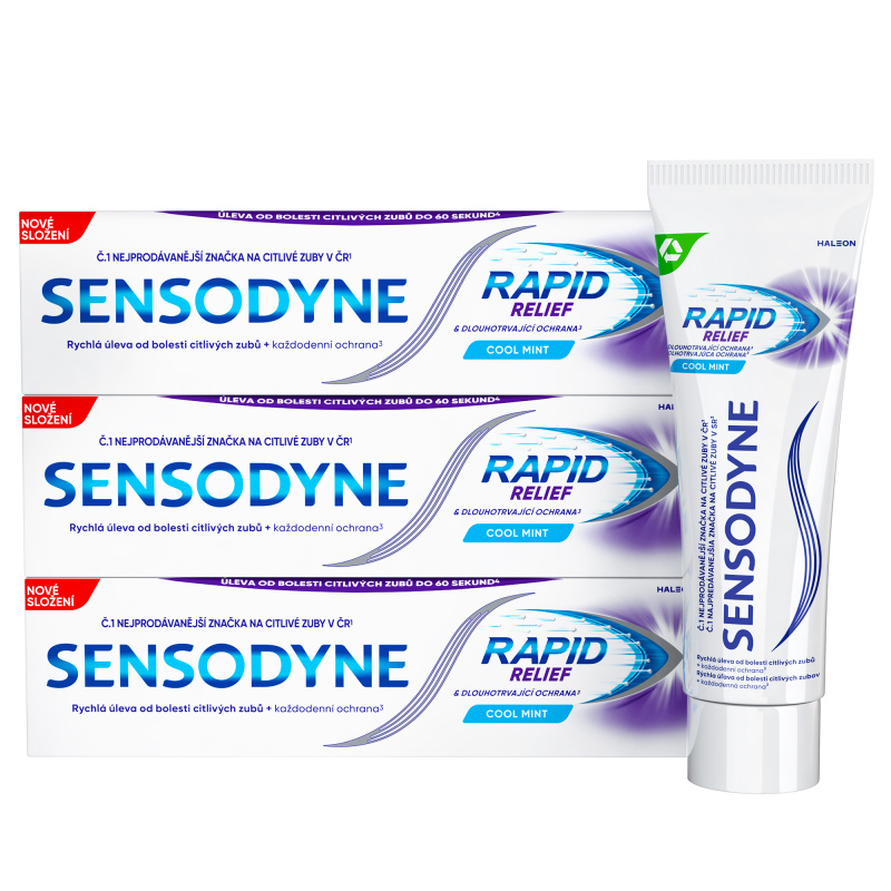 SENSODYNE Rapid Zubní pasta 3 x 75 ml
