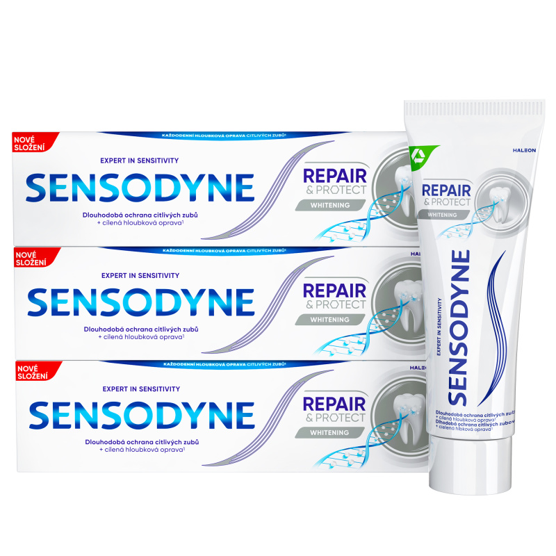 SENSODYNE zubní pasta Repair & Protect Whitening  3 x 75 ml