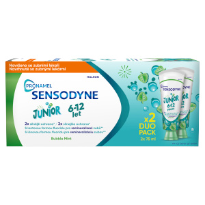 SENSODYNE Junior zubní pasta pro děti 6-12 let 2 x 50 ml