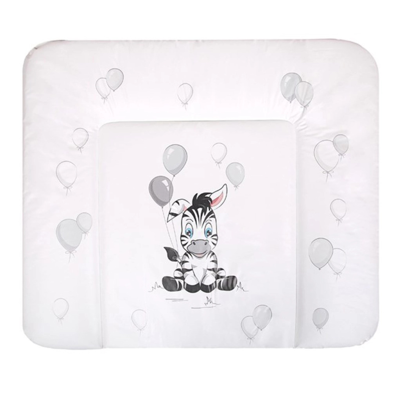 Měkká přebalovací podložka NEW BABY Zebra 85 × 70 cm bílá