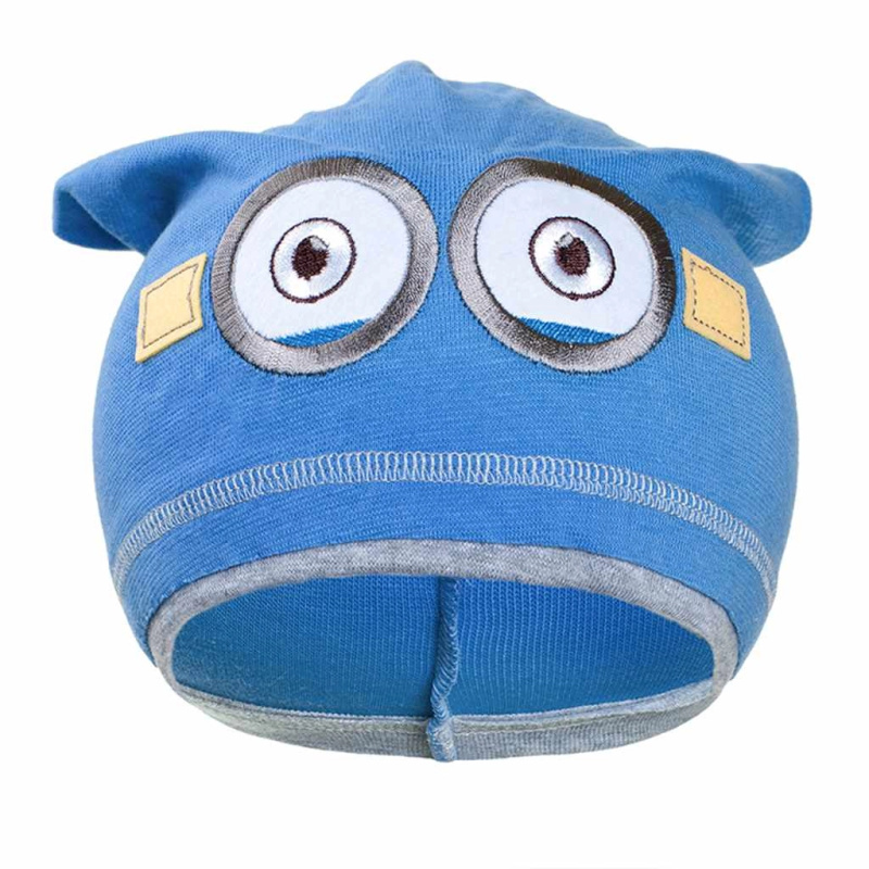 Podzimní dětská čepice NEW BABY s motivem Mimoň, světle modrá