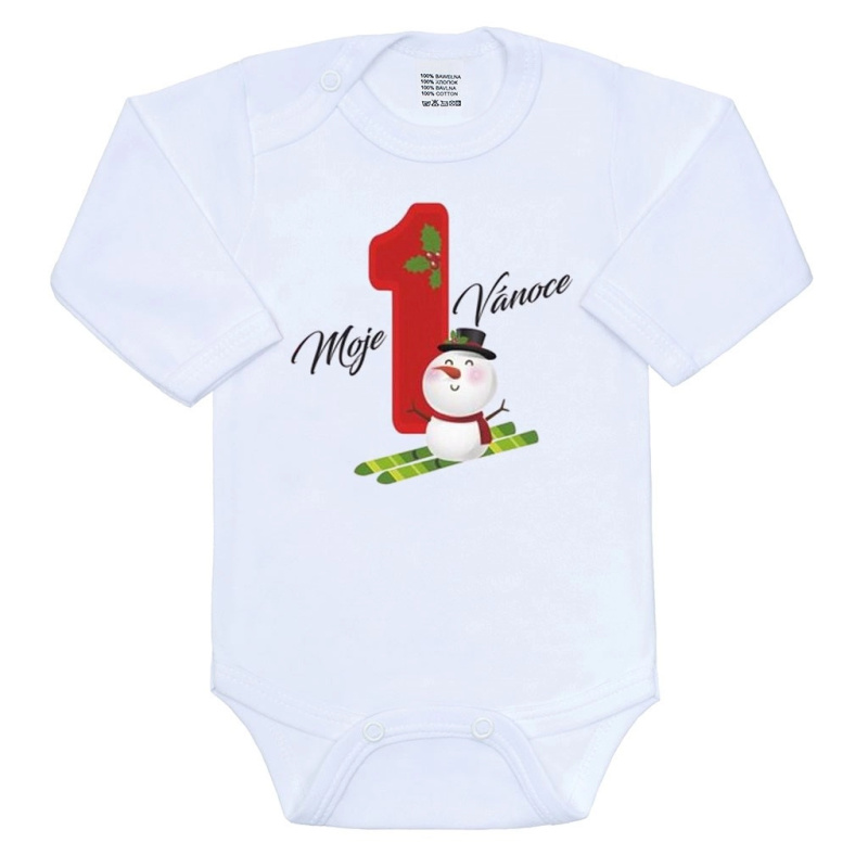 Kojenecké body s potiskem Moje první Vánoce NEW BABY