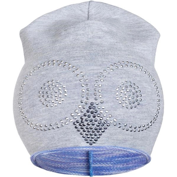 Jarní čepice New Baby s motivem sovy, šedo‑fialová