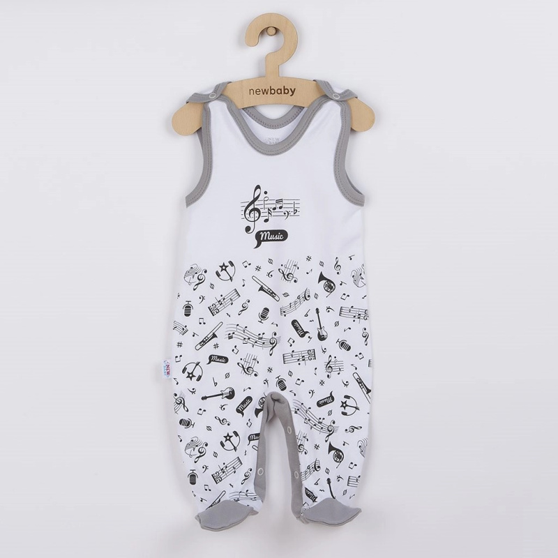 Kojenecké bavlněné dupačky New Baby Music