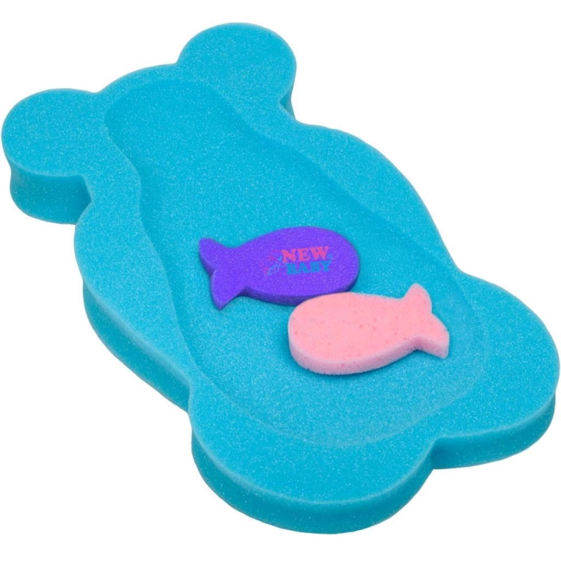 Pěnová koupací podložka NEW BABY Basic medvěd modrá