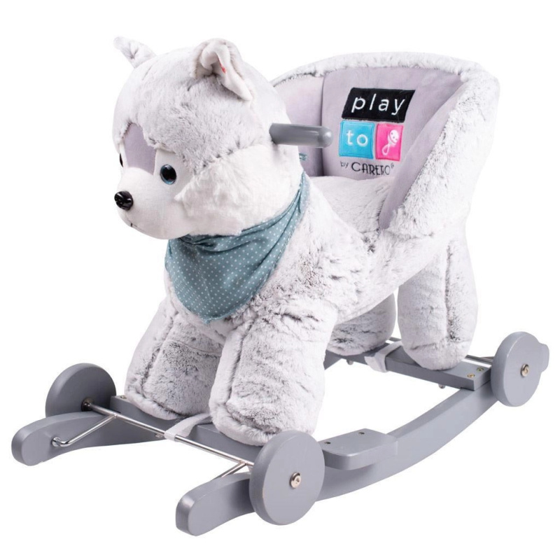 Houpací a jezdící plyšový pejsek husky s melodií PlayTo