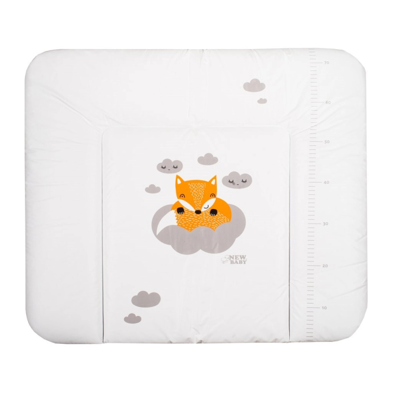Měkká přebalovací podložka NEW BABY Liška 85 × 70 cm bílá