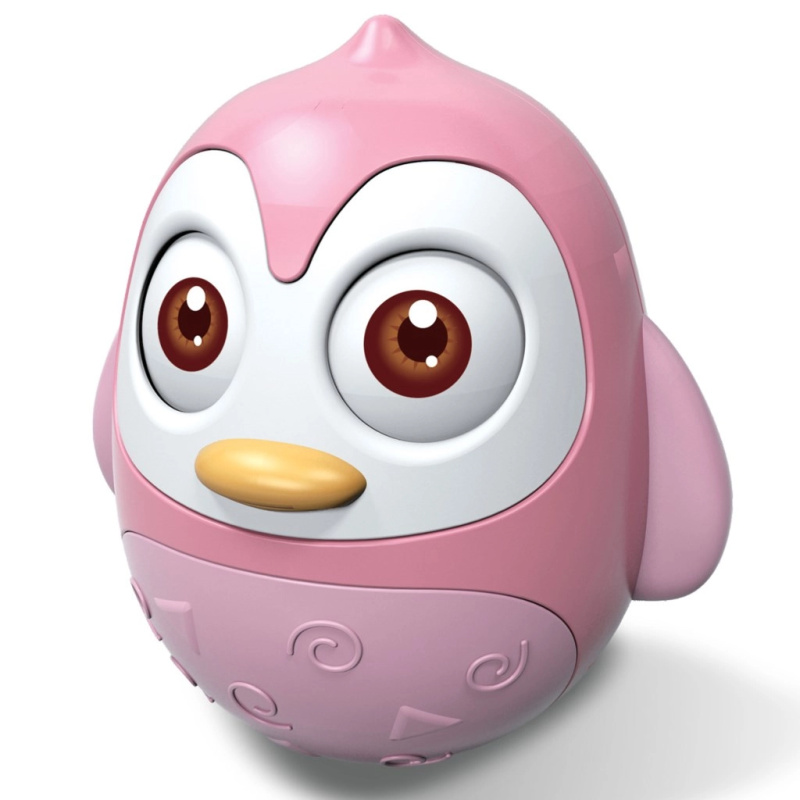 Kývací hračka tučňák růžový BABY MIX
