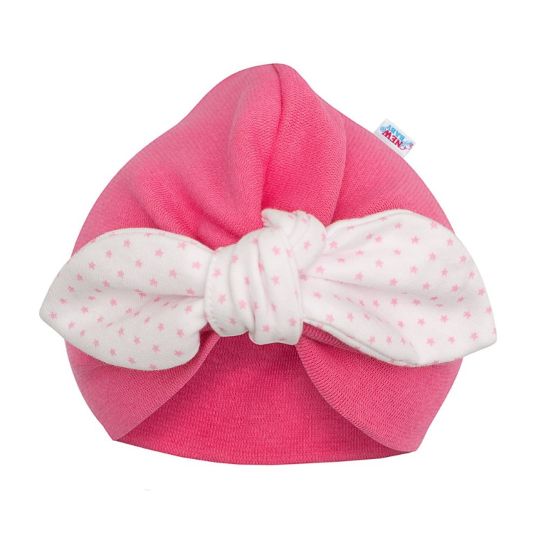 Dívčí turbanová čepička NEW BABY For Girls s puntíky