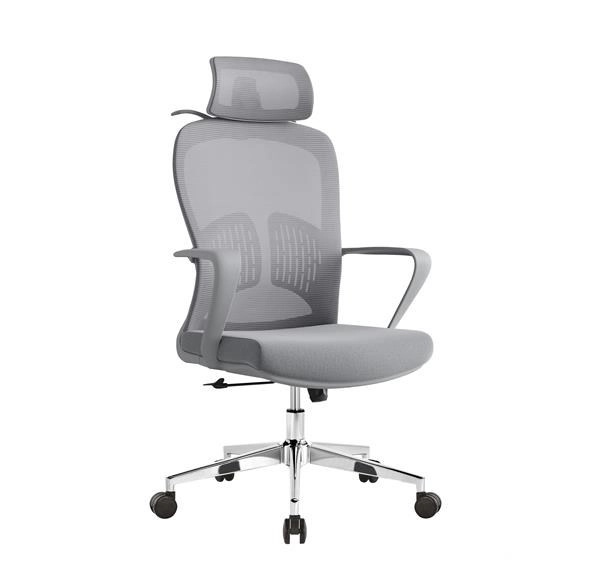 Ergonomická kancelářská židle Baby Mix s opěrkou hlavy a bederní opěrkou černá