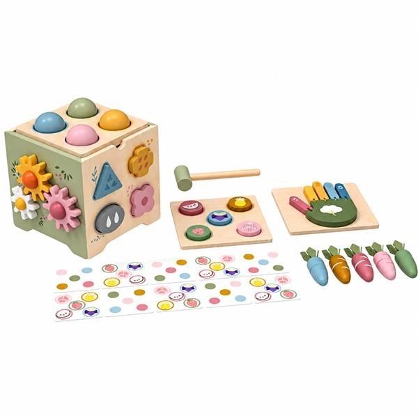 Dřevěné montessori centrum aktivit Baby Mix