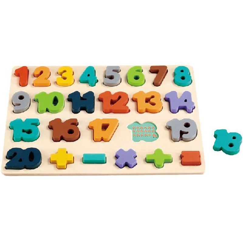 Dřevěné puzzle s čísly Baby Mix