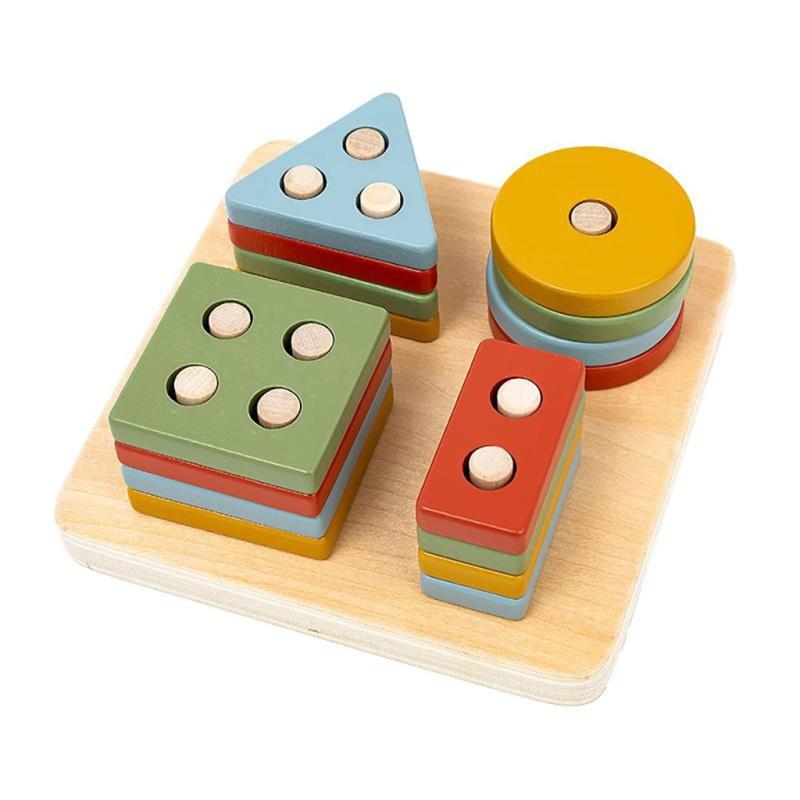 Dřevěná geometrická vkládačka pro nejmenší Baby Mix