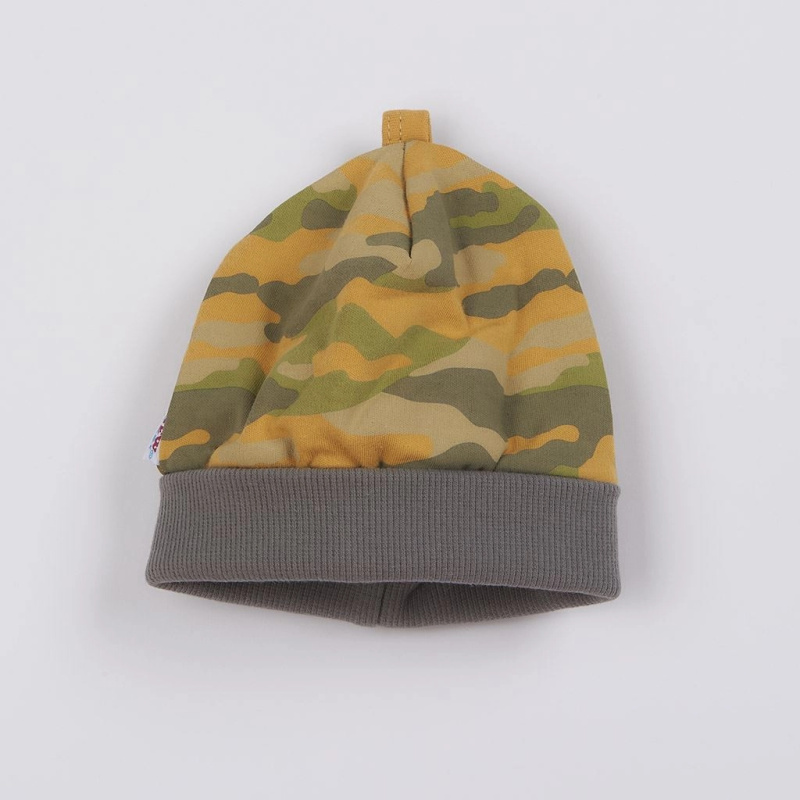 Kojenecká bavlněná čepička NEW BABY With Love, hořčicová