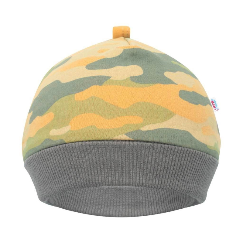 Kojenecká bavlněná čepička NEW BABY With Love hořčicová