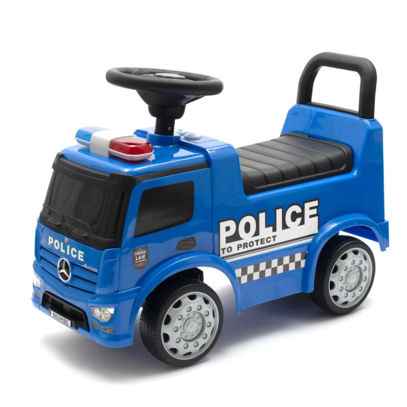 Dětské odrážedlo policejní MERCEDES Baby Mix se zvuky – modré