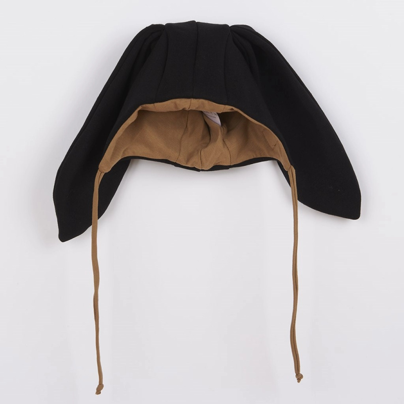 Kojenecká bavlněná čepička s oušky New Baby Favorite – černá