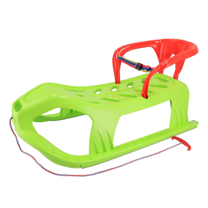 Plastové sáňky s opěradlem Baby Mix Snow Star zelené