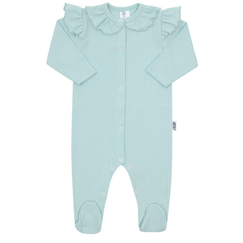 Kojenecký bavlněný overal NEW BABY Stripes, ledově modrá