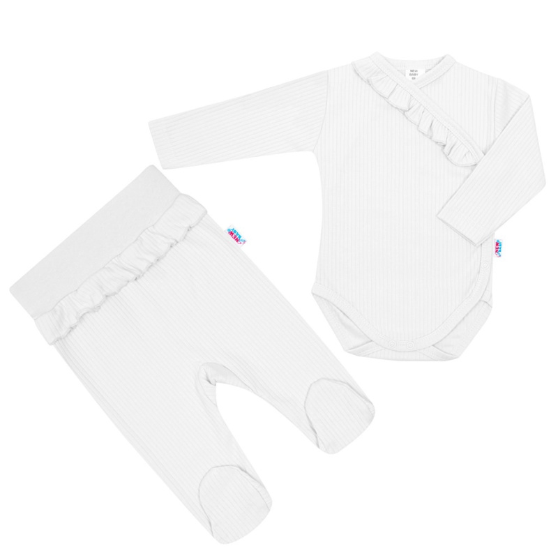 Dvoudílná kojenecká souprava NEW BABY Stripes – bílá