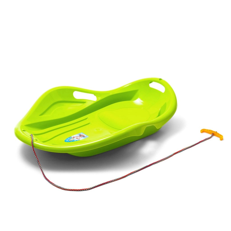 Dětský sáňkovací kluzák mušle Baby Mix Premium Komfort 80 cm zelený
