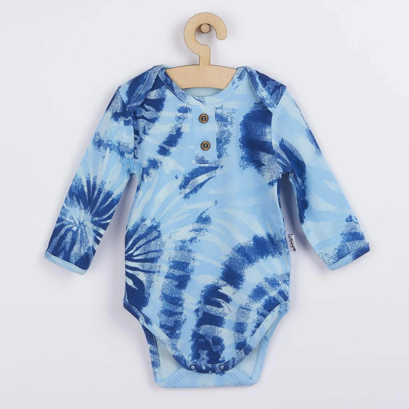 Kojenecké body s dlouhým rukávem Nicol Tomi modré