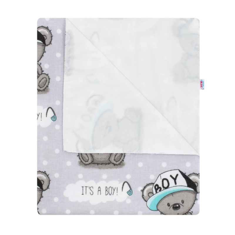 Nepromokavá flanelová podložka NEW BABY pro chlapce