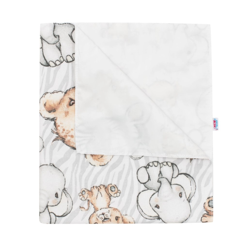 Nepromokavá flanelová podložka NEW BABY Zoo