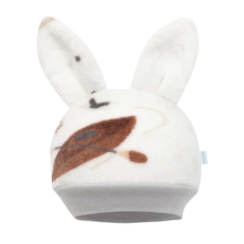Kojenecká wellsoft čepička s oušky NEW BABY Eskimo