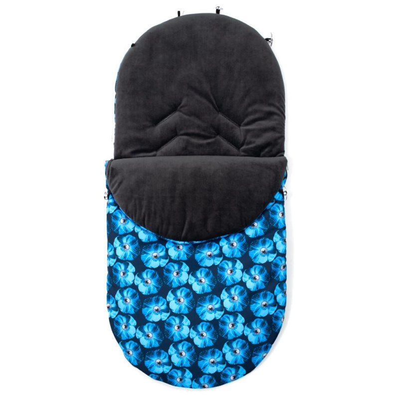 Dětský zimní fusak do kočárku a autosedačky NEW BABY modrý