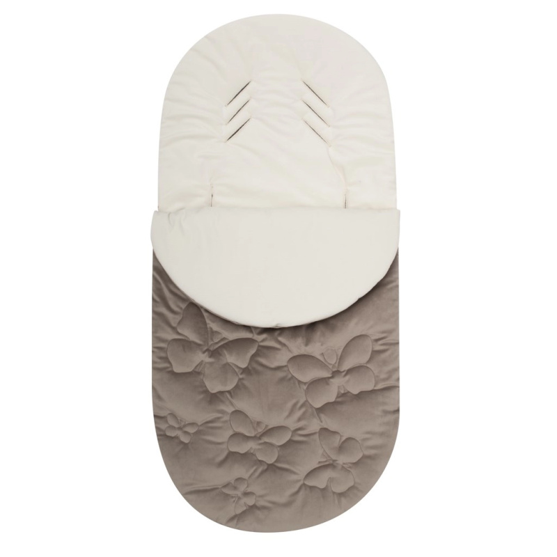 Dětský zimní fusak New Baby Butterfly ecru do kočárku a autosedačky